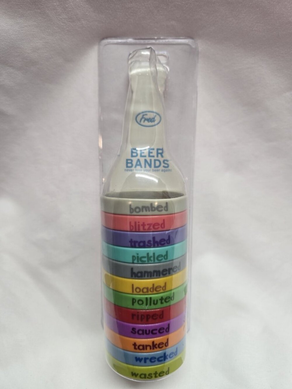 NEW Fred Beer Bands 12 Colorful Funny bombed blitzed loaded wasted